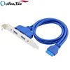 Factory Direct Chassis Rear PIC Bezel USB 3.0 20Pin Female to 2 A Female Panel Mount Cable 0.5M
