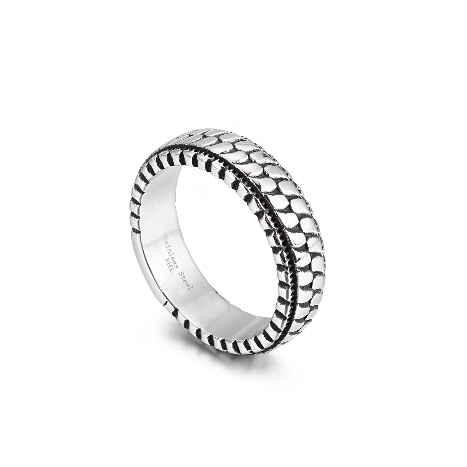 

Minimalist Men's Ring Fashion 316L Stainless Steel Ring Jewelry