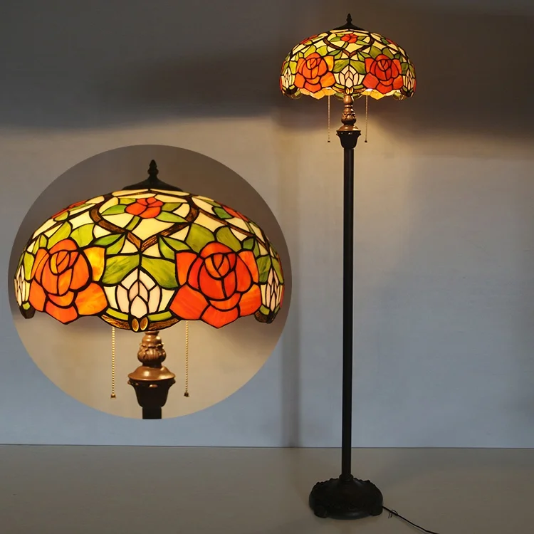 

Floor Standing Lamp Tiffany Style Roses Reading Floor Lamp 67 In and yellow tiffany desk reading lamps