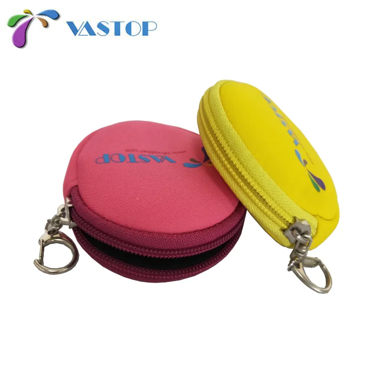 

Neoprene Coin Pouch Customized Color Size Waterproof Mini Bag, Coin Purses Silk Screen Printing, Sublimation 1pc/opp Bag, Pantone color