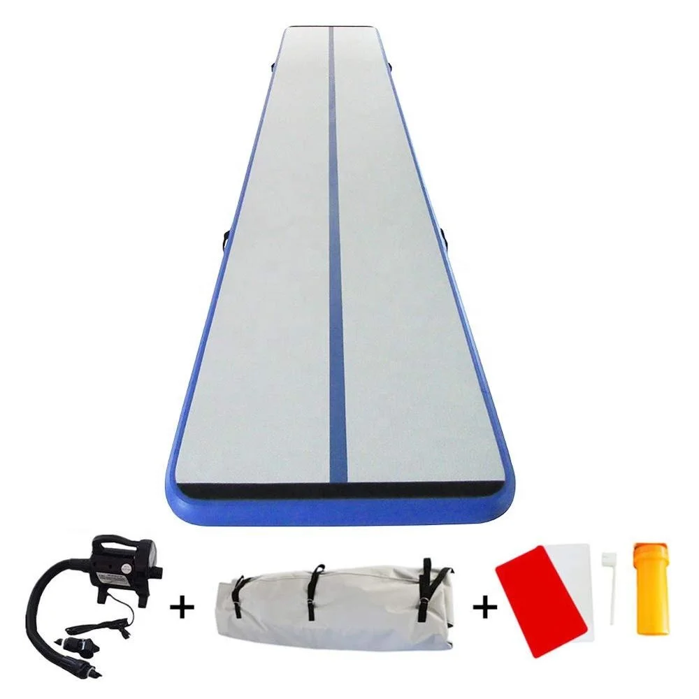 

inflatable air tumble gym mat folding air track, Dark blue