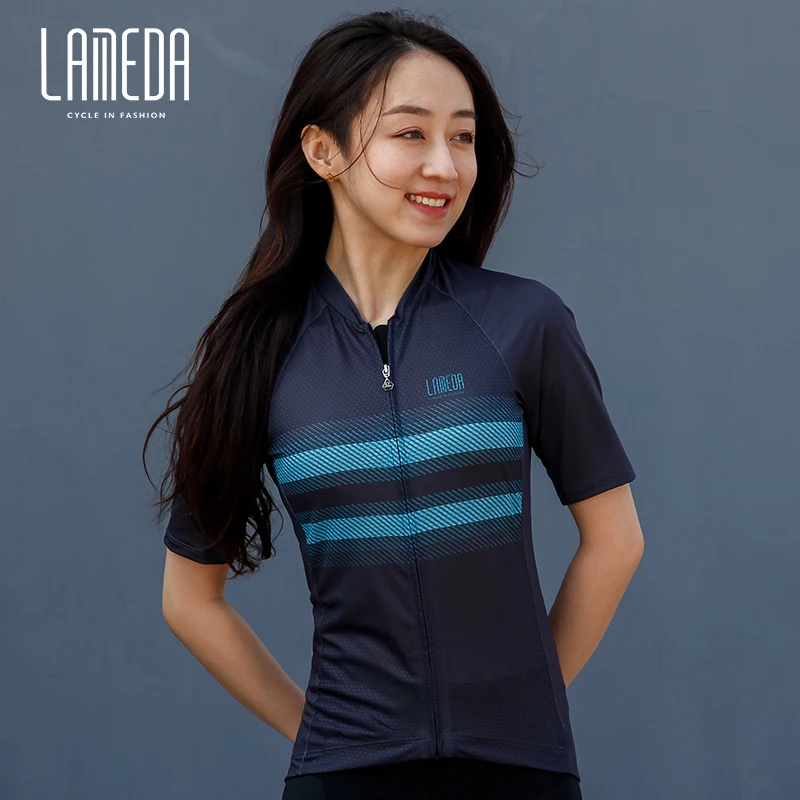 

LAMEDA Men Short Sleeves Breathable Clothes Sublimation Woman Women Cycling Wear Cycling Jersey