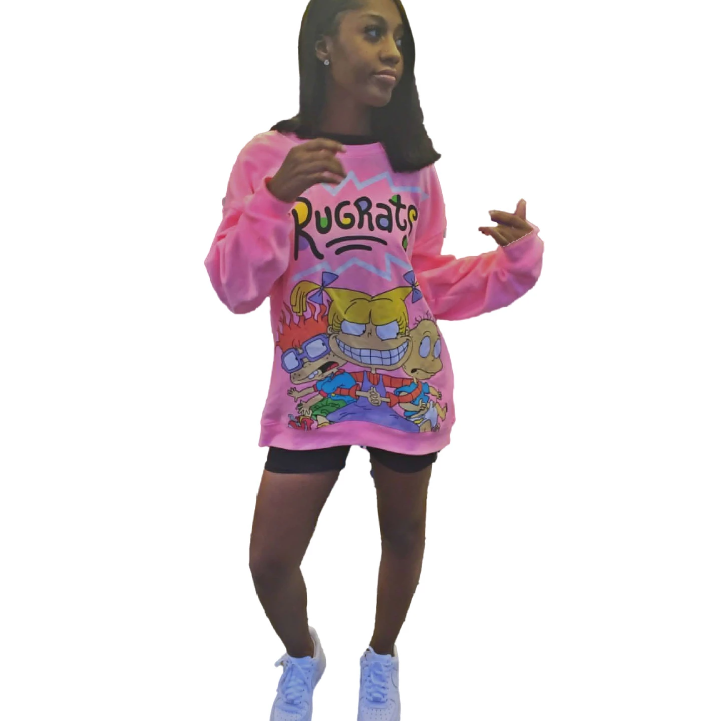 

M012 Popular Cartoon Digital Positioning Printing Jacket Shirt Classy Long Sleeve Casual Dresses, Customized color