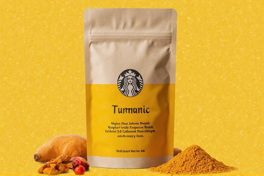 Homemade turmeric latte ingredients on wooden table