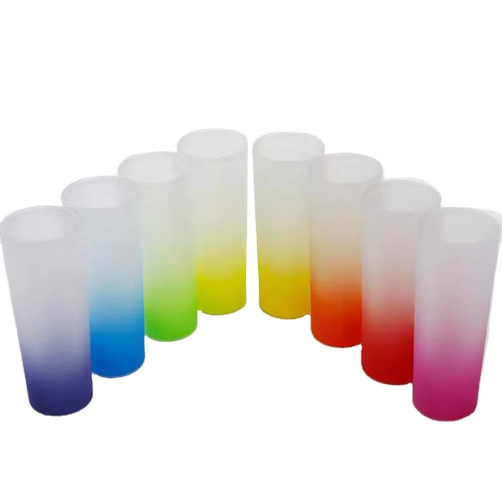 

3oz Sublimation Blank Frosted Color Glasses For Advertising Promotion Gifts, 9 colors