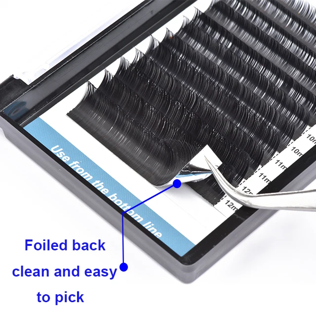 

Top Quality Eyelash Extensions Korean PBT Fiber Vegan lash trays, Matte black, other color