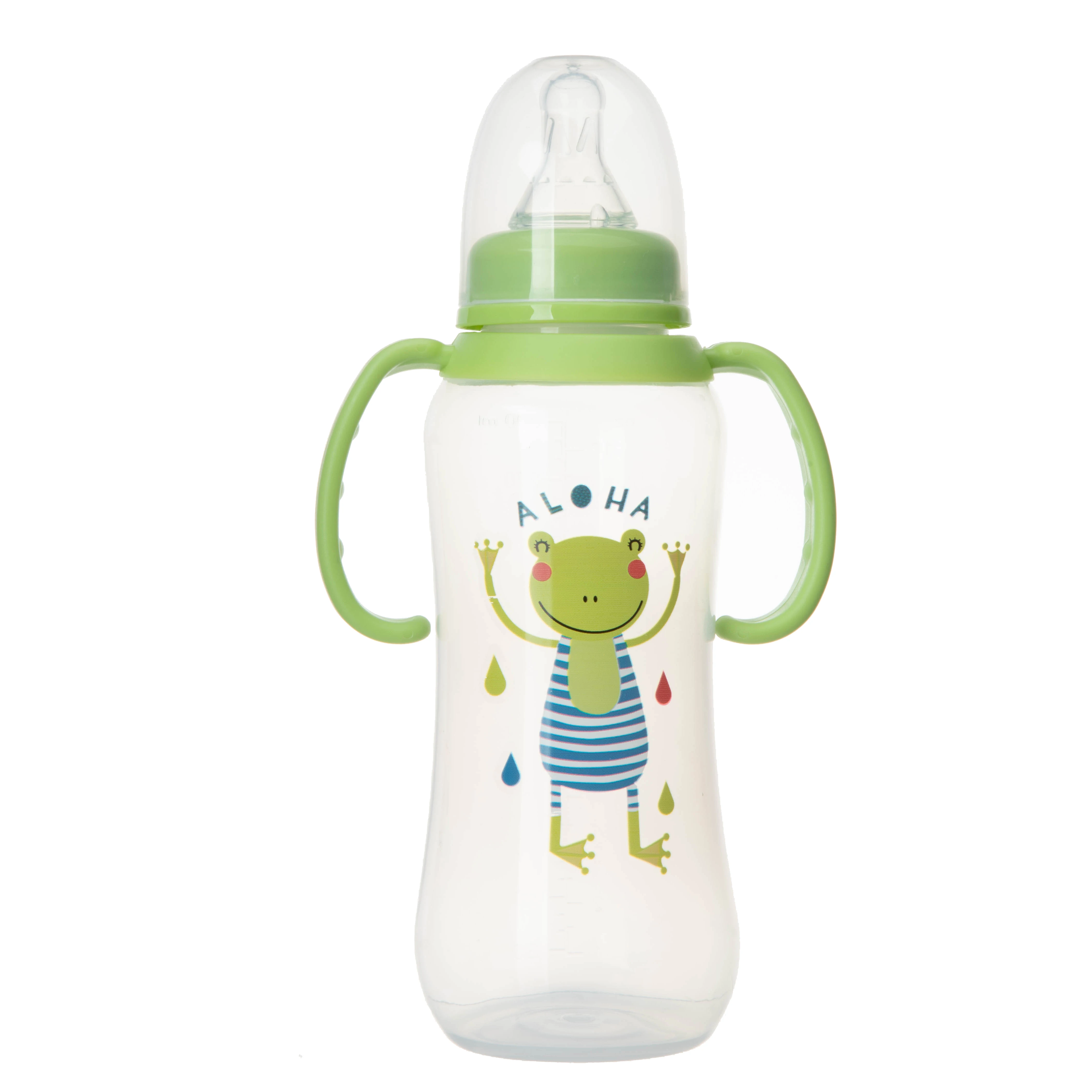 

Wholesale Bpa Free Manufacturers 300ML Bebe Biberon Baby Milk Bottle WIth Handle