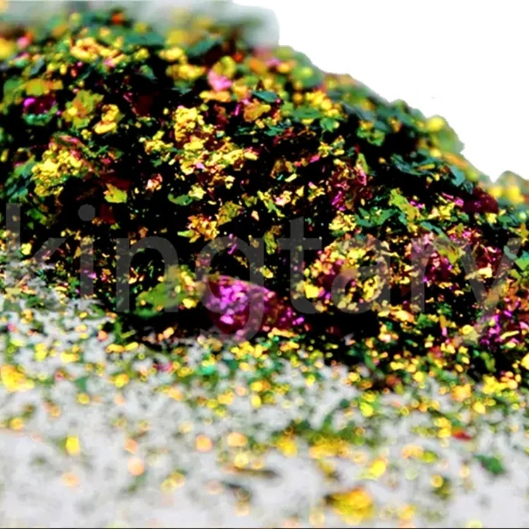 

flakes eyeshadow pigments Glitter chamelion eyeshadow flake, Yellow green