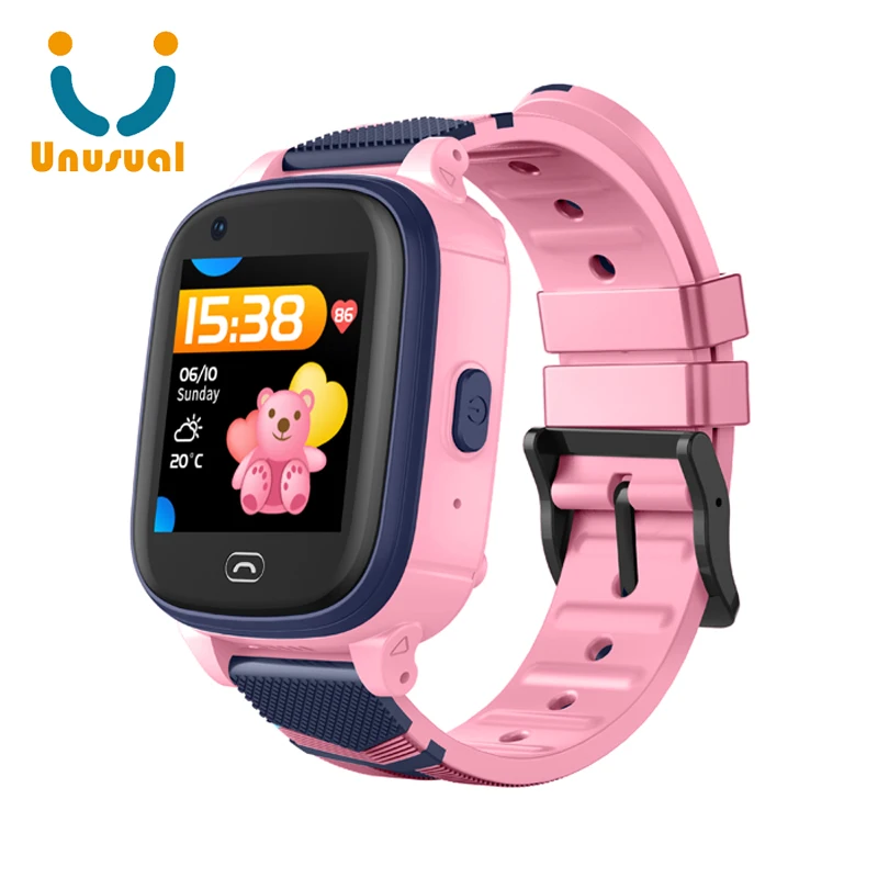 

New 4G Smart watch A60 Kids Children SOS Calling GPS Tracker Kids Smart Watch WIFI Remote Camera Smart Video Call Watch, Pink,blue