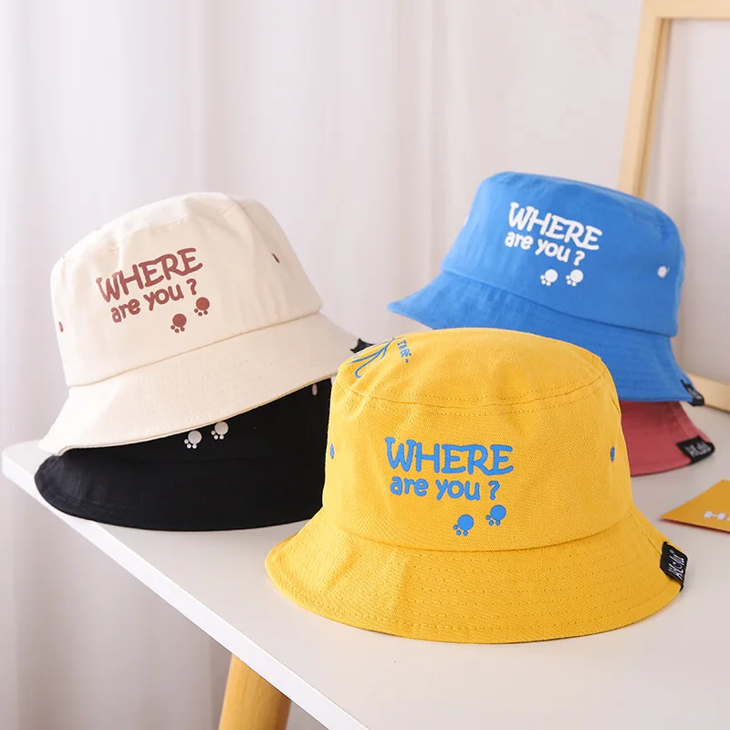 

2022 manufacturer custom Embroidery kids Girl Cotton sun fisherman hat baby bucket hat