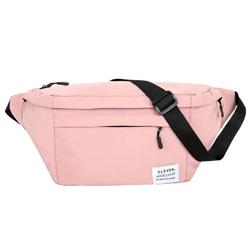 

New Arrival Multifunction Fashion Casual Big Capacity Fanny Pack Crossbody Canvas Bum bag Canvas Running Waist Belt Bag, Black, green, pink