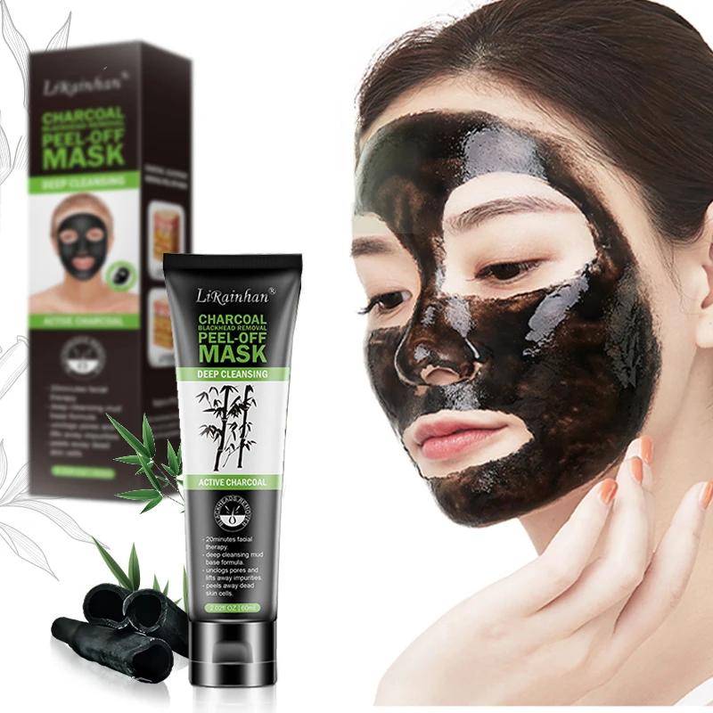 

Private label Face Pore Cleaning Blackhead Removal Bamboo Charcoal Black Peel Off Nose Mask