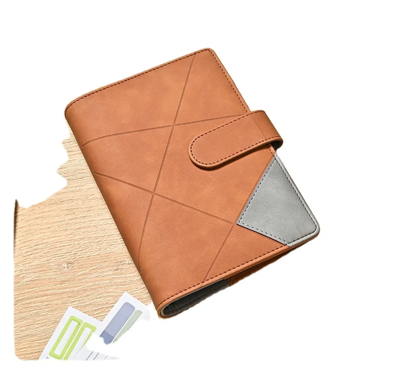 Pu Leather Notebook 6 Rings Spiral Binder Cash Envelope Money Organizer Loose Leaf System Binder A6 A5 Budget Binder