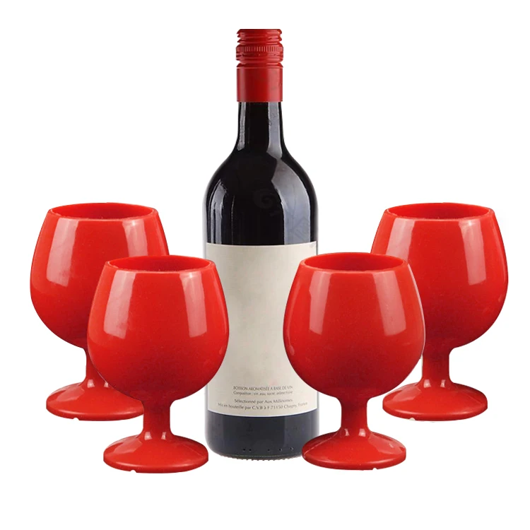 

Unbreakable Folding Outdoor Rubber Goblet Wine Cup Shatterproof Silicone Wine Glasses, Customized color