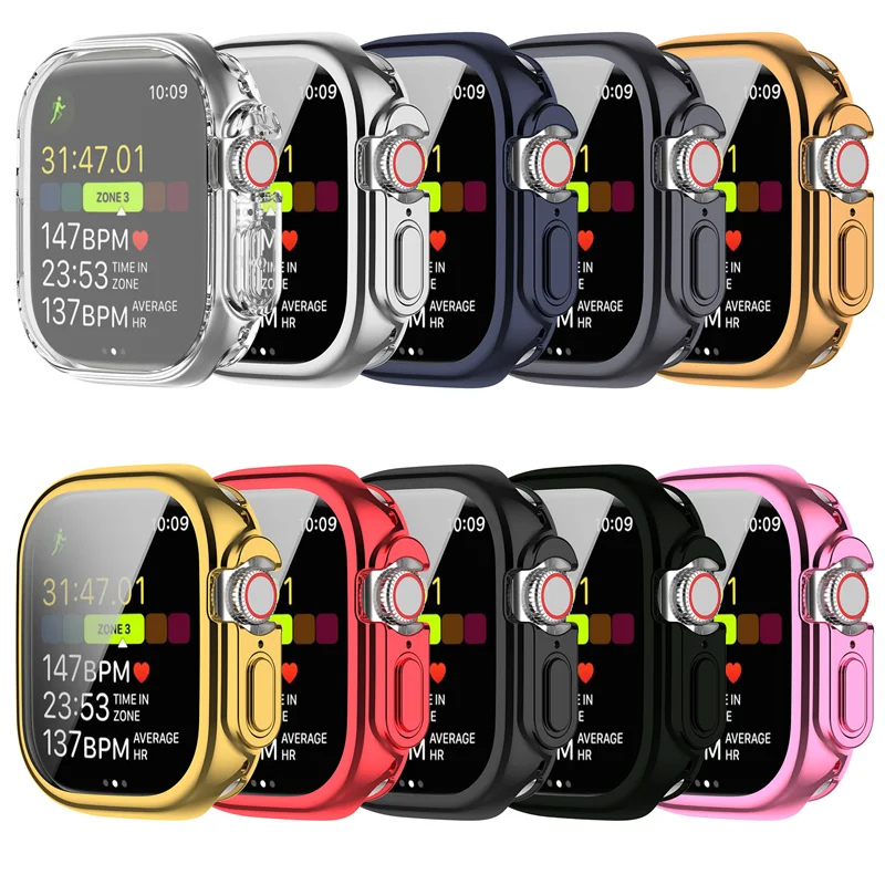 

Screen Protector Plated Tpu Full Protective Cover Electroplated Smart Watch Protective Case For Apple Watch 8 Ultra