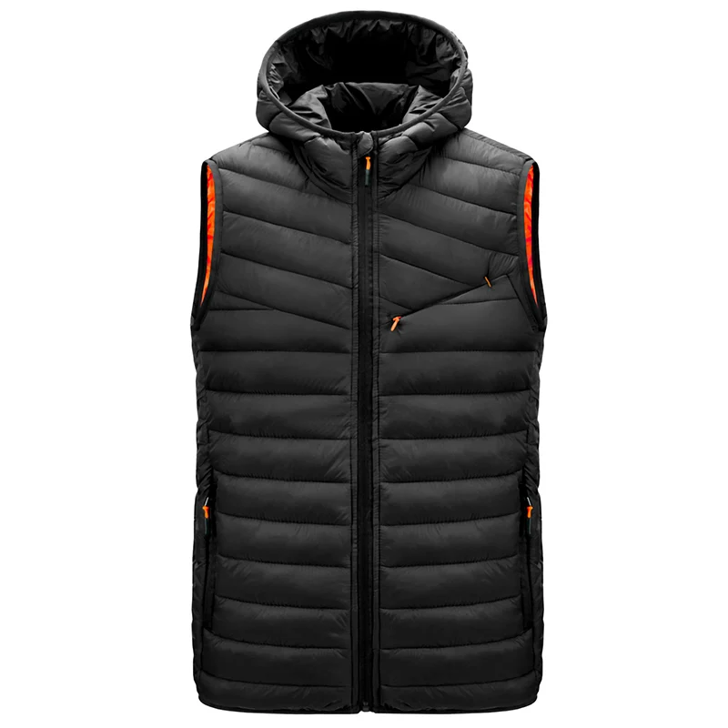 

OEM Custom Winter Puffer Waistcoat Lightweight Padded Cotton Hooded Men Vest