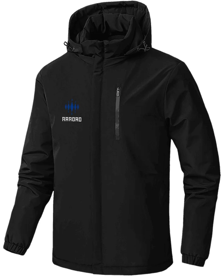 

1pc Custom Windproof Waterproof Outdoor Stand Collar Hooded Sports Upgraded Softshell Fleece Coat Male Mens Padded Jacket, As picture
