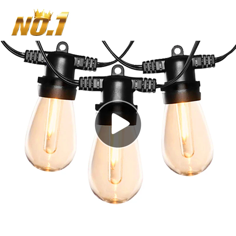 2020.09 NO.1 In Our Shop 96Ft 30 Bulb 5W Solar Panel Led Lights Outdoor Solar panel String Fairy Lights, solar lightn string