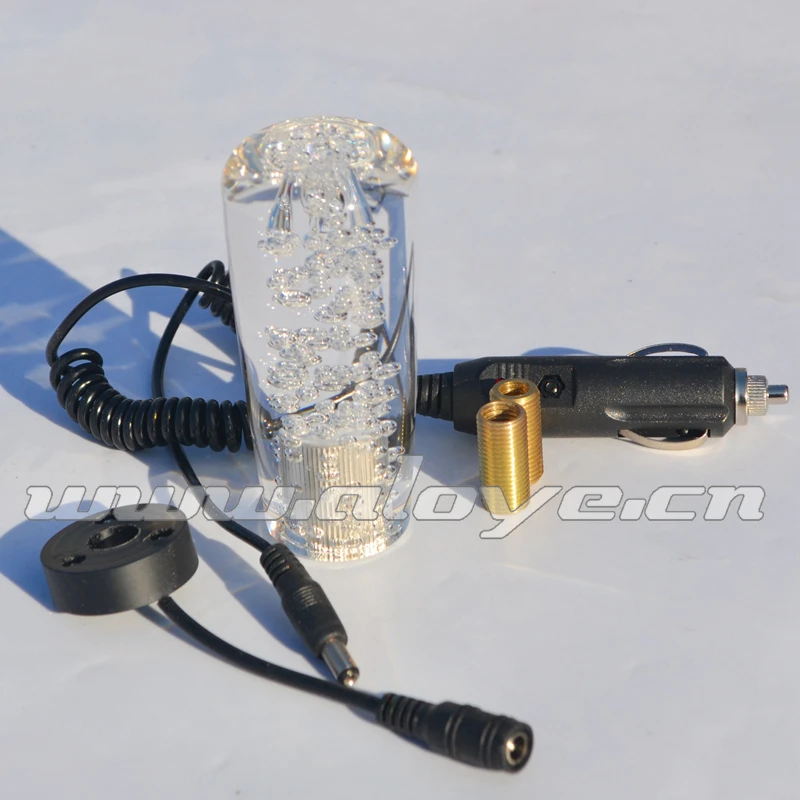 150mm Blue Led Bubble Auto Shift Knob Universal Crystal Led Gear Knob