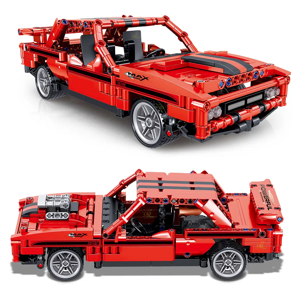 

627PCS Educational Classic Racing Car City Powerful Pull Back Car Sports Vehicle Creator Technic Toys Model compatible Building