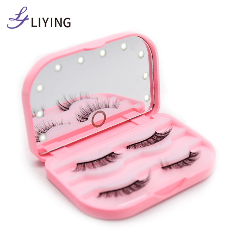 

Crazy Hot Selling Private Label 3d Mink Eyelash Storage Packaging Box Custom Cases Synthetic Hair Semi-hand Made Winged