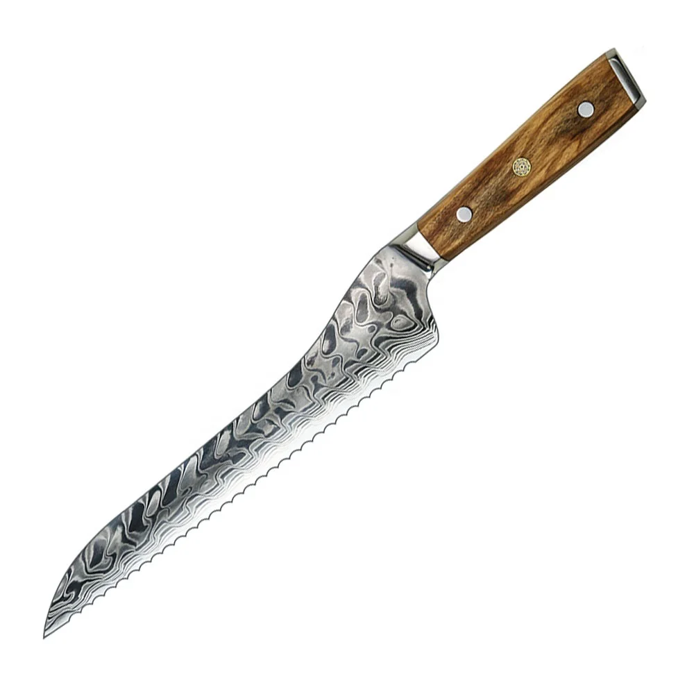 

8 inch professional 67 layers Damascus steel kitchen bread knife