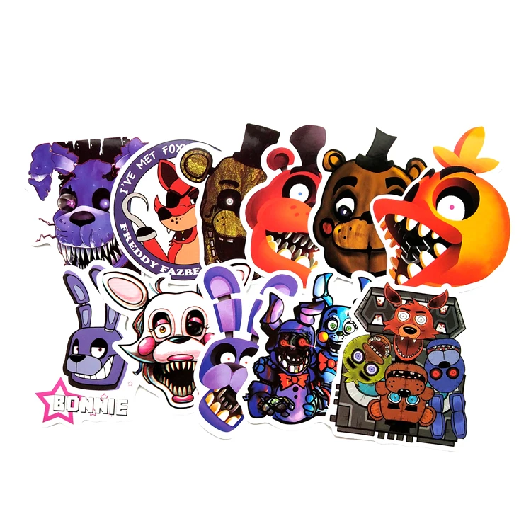 

22 PCS Wholesale Five Nights At Freddy's Kawaii Stickers Colorful Paper Stickers Cartoon Kids Stickers, Multiple colour