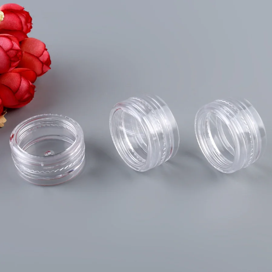 

3g 5g 10g 15g 30g Small Clear Cream Jar Plastic Pot Box Mini Transparent Cosmetic sample Container with Lids in stock