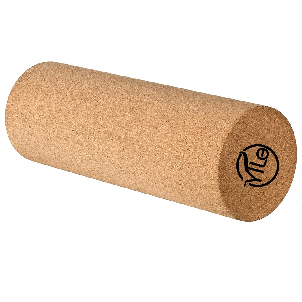 

Customized high density cork fitness yoga roller with laser logo