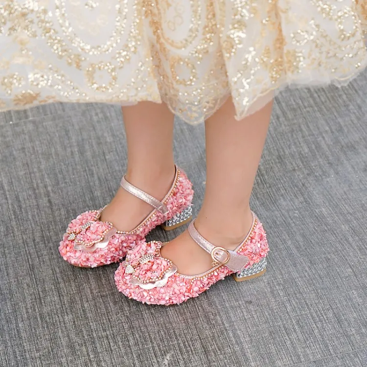 

Hot wholesale and retail children leather ballet outdoor walking shoes kid comfortable fashion shoes for girls, Pink,sliver