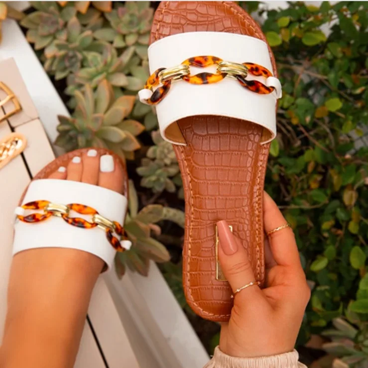 

Women Sandals Flat Shoes 2020 Female Slide Rubber Sandals Ladies House Home Slippers Wholesale