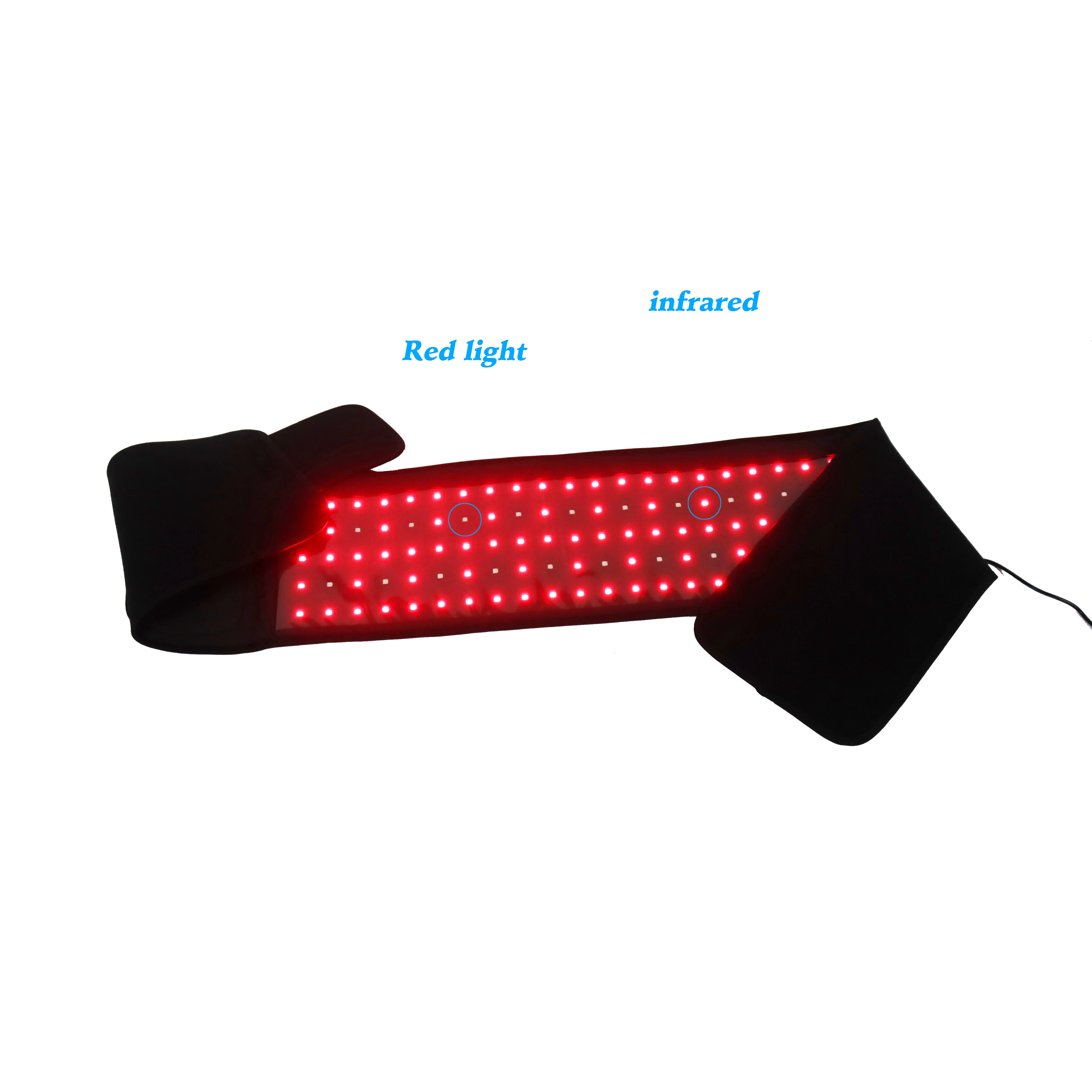 

red led light therapy Weight loss infrared light pad 635nm 660nm 850nm red light therapy, Black