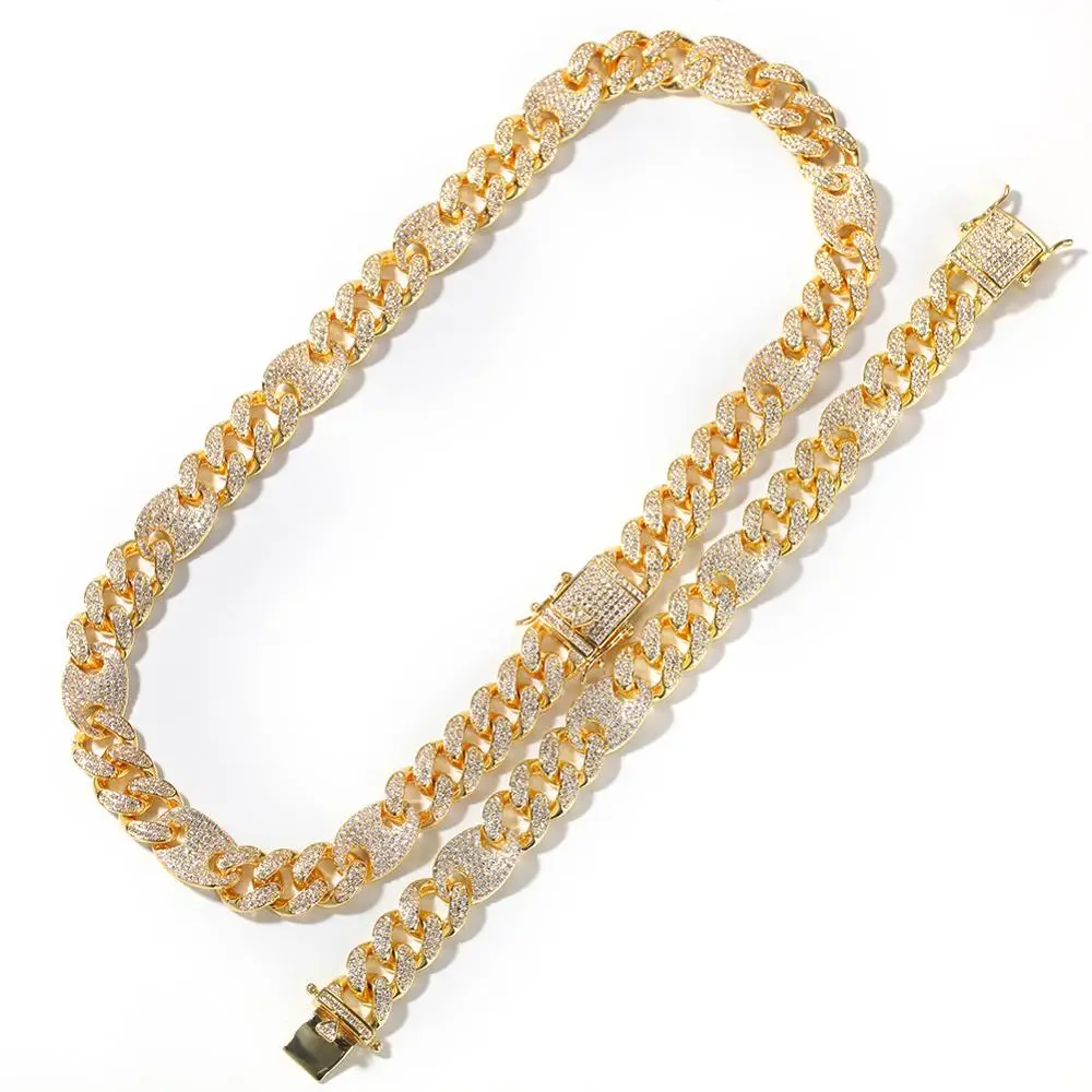 popular personalised fashion jewelry necklace hip hop jewelry iced out chain