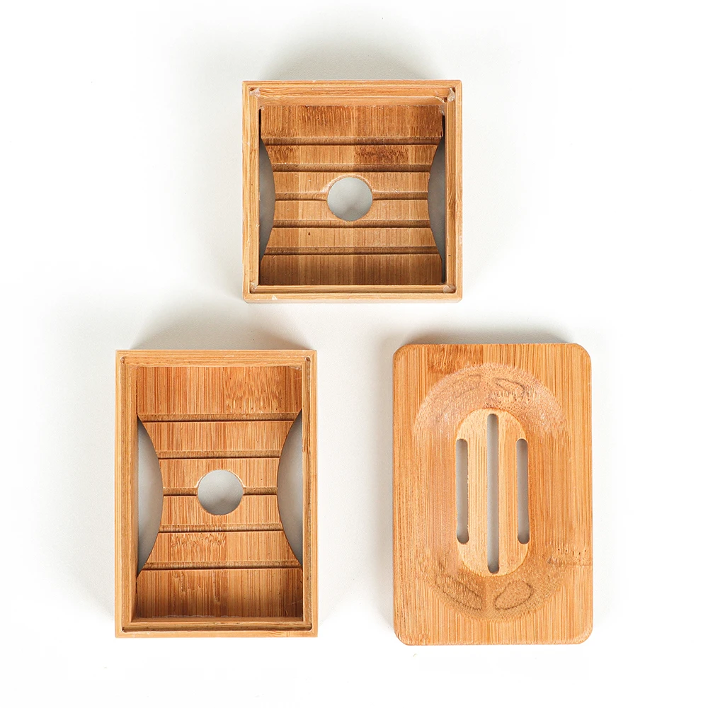 

Wholesale Natural Custom Wooden Soap Dish Rack Bathroom Shower Soap Plate Box