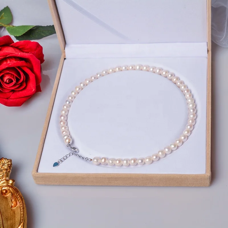 

Haiyang Hotselling Parel Ketting aaaa Pearl Necklace Fresh Water Pearl Jewellery Fine Choker Pearl Necklace for Women and Girls