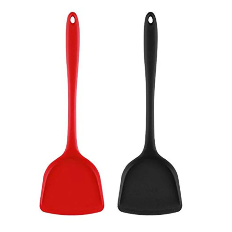 

A294 Silicone Non-stick Special Shovel High Temperature Resistant Mute Spatula Kitchen Utensils, Red/black