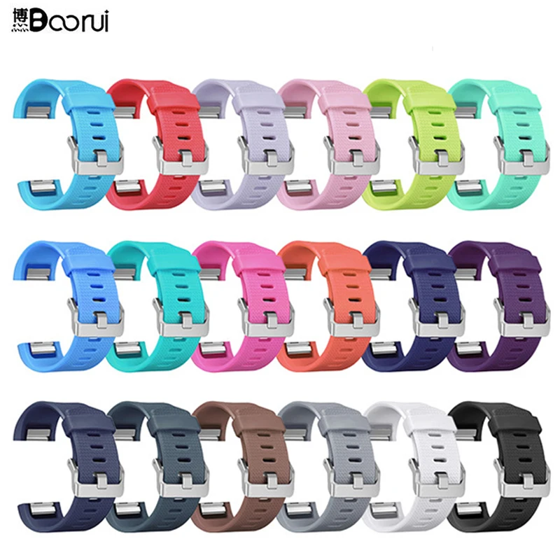 

BOORUI S L replacement band for fitbit charge 2 band silicone watch band for fitbit charge 2 strap, 18 colors optional