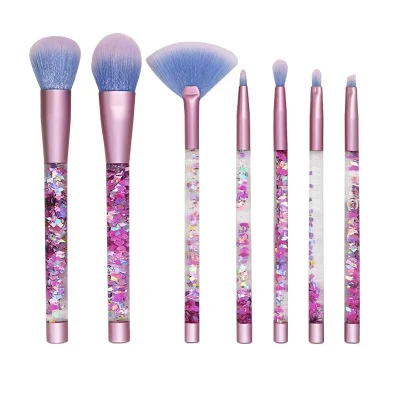 

2021 new HZM 7PCS own brand luxury makeup brush set eye shadow brush, eye and face beauty tools, crystal makeup brush set