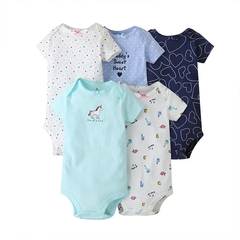 

New style baby clothing custom summer romper O-Neck triangle new born baby clothes for sale, Picture shows
