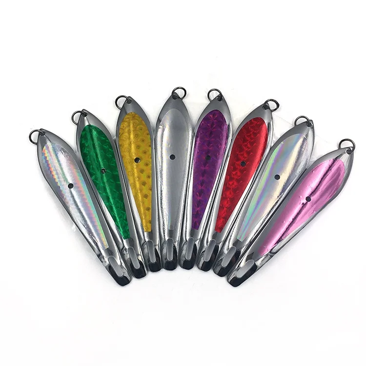 

stainless steel Drone Spoon wholesale fishing lure spoon Weihai factory Mustad hook fishing tackle, Red/blue/green/gold/pink/silver