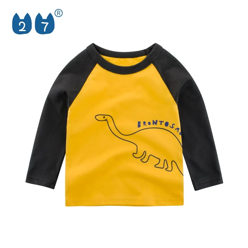 

Overseas Wholesale Organic Cotton Cartoon Long Sleeve T Shirts Children Clothes