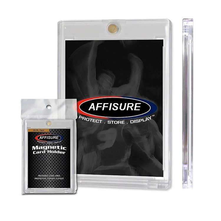 

Custom 35pt 50pt 100pt UV Protection Trading Card Display Magnetic Case One Touch Card Holder, Customized