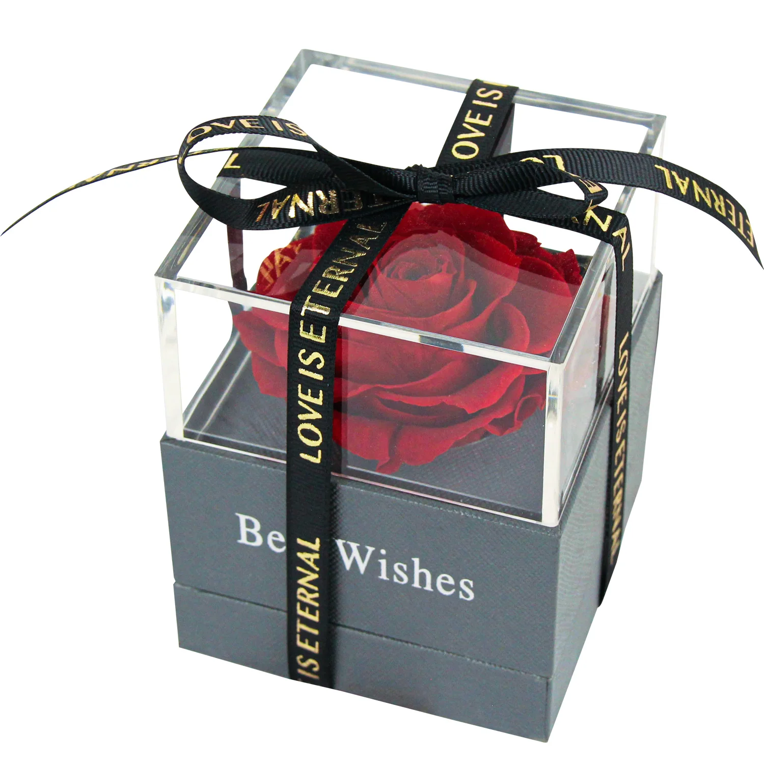 

Hot Selling Valentine's Day Gifts Set Everlasting Preserved Roses Flowers Jewelry Gift Packaging Box with Custom Logo