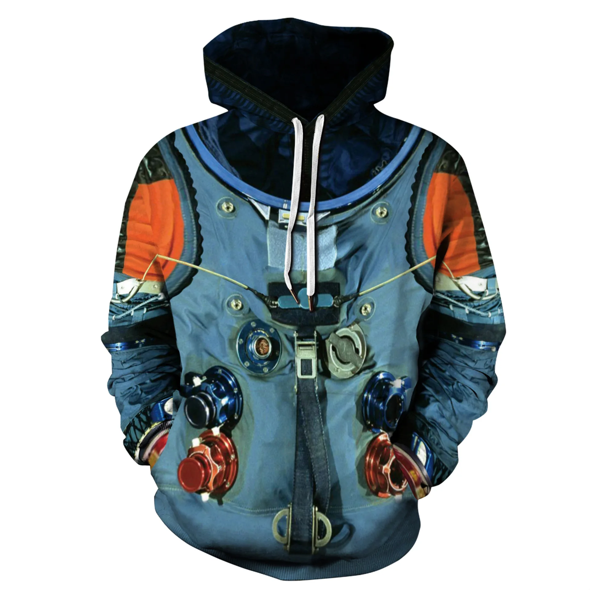 

2021 Fashion Boys Space Suit 3D Digital Printed Fleece Hoodie Wholesale Plus Size Sweater For Men