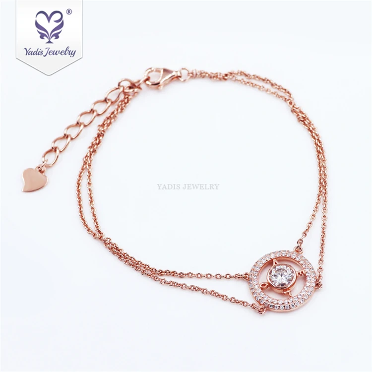 

Yadis 2023 fashion 925 sliver jewelry Gold Plated moissanite diamond charm bracelets women