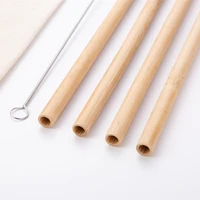 

Biodegradable compostable natural reusable drinking bamboo straw with cleaner brush