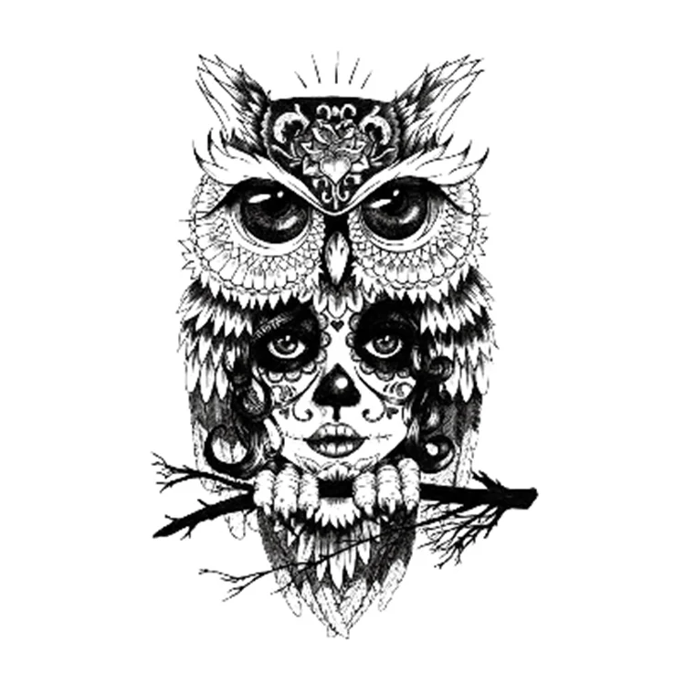 

OEM Personalized New Style Black Half Arm Body 3D Temporary Tattoo Men, Cmyk