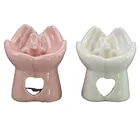 Wholesale aroma fragrance Tealight candle holder ceramic oil burner