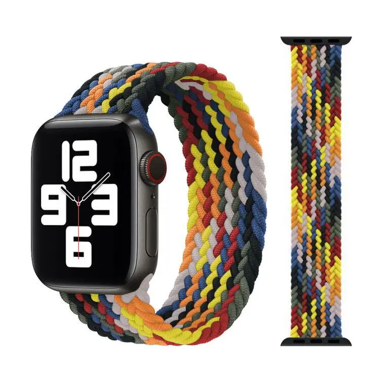 

Woven nylon sport wrist strap for apple watch original apple watch 3 lcd 38mm "series 3 4 5 6 SE 40mm 44mm, Multi-color optional or customized