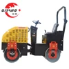 1.5 ton mini ride-on high quality CE certification combined pitch garden vibratory double drum road roller soil compactor